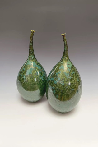 Pair of Vases by Hideaki Miyamura | Original Contemporary Sculpture for Sale