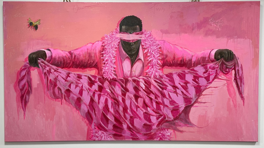 Pink on the bee | Original Contemporary Artwork | ArtXchange
