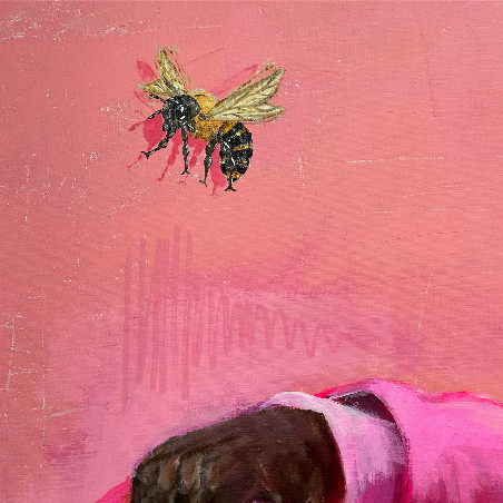 Pink on the bee