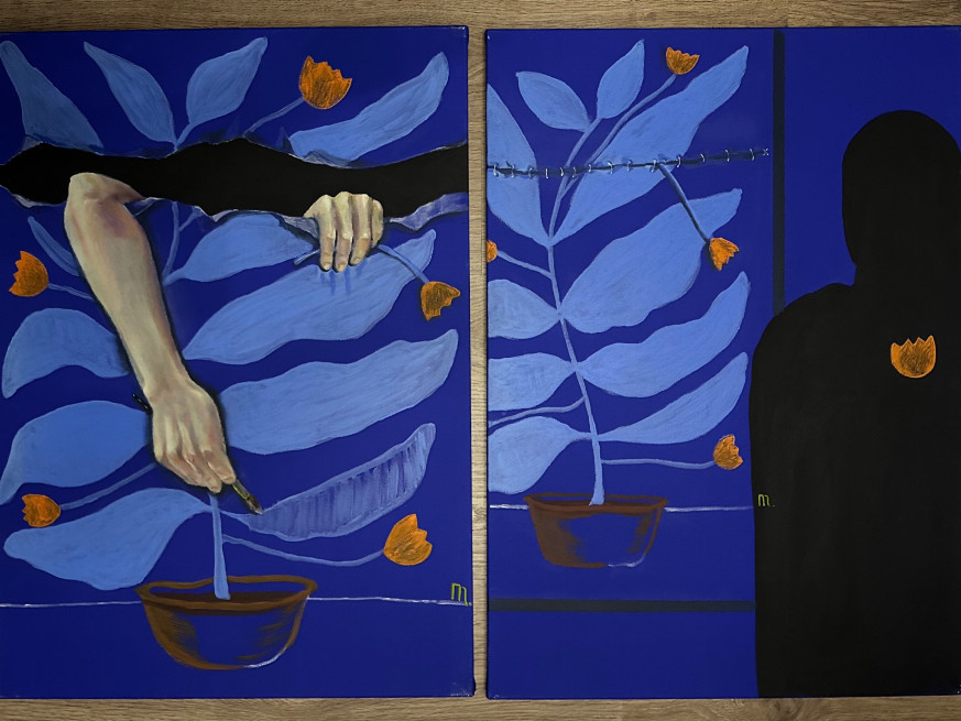 Diptych “Last stroke” | Original Contemporary Artwork | ArtXchange