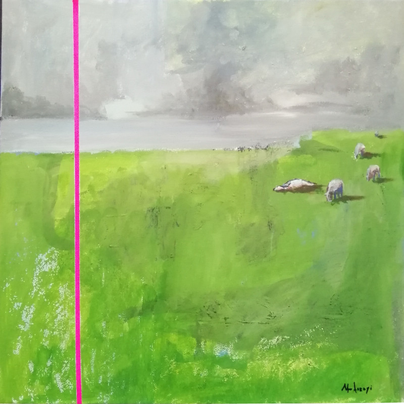 Quiet Fields - Original Oil Acrylic Painting | ArtXchange