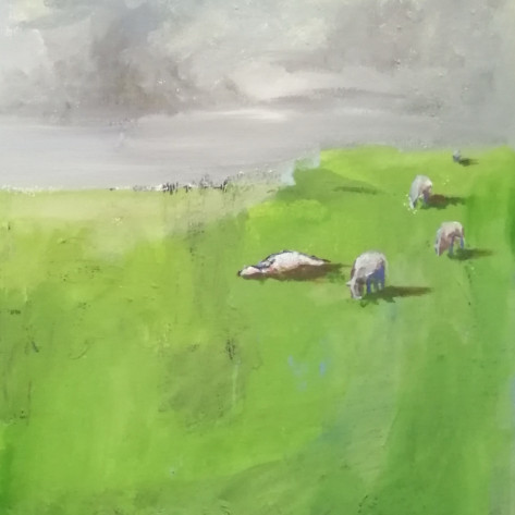 Quiet Fields - Original Oil Acrylic Painting | ArtXchange
