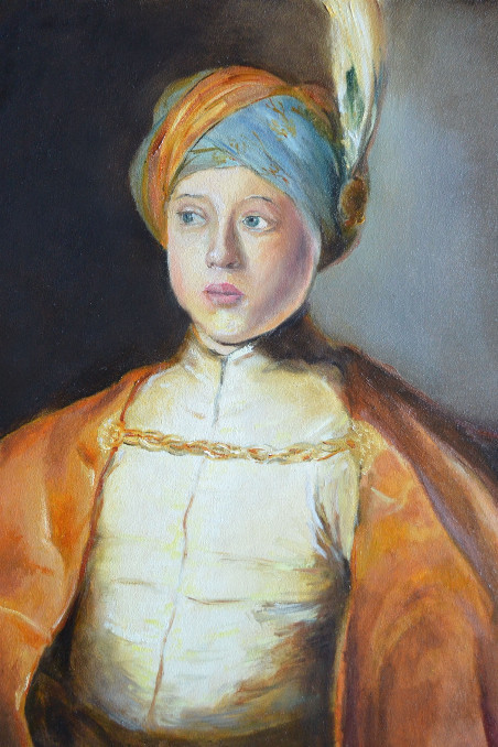 Copy Boy in a Cape and Turban (Portrait of Prince Rupert of the Palatinate) by Jan Lievens