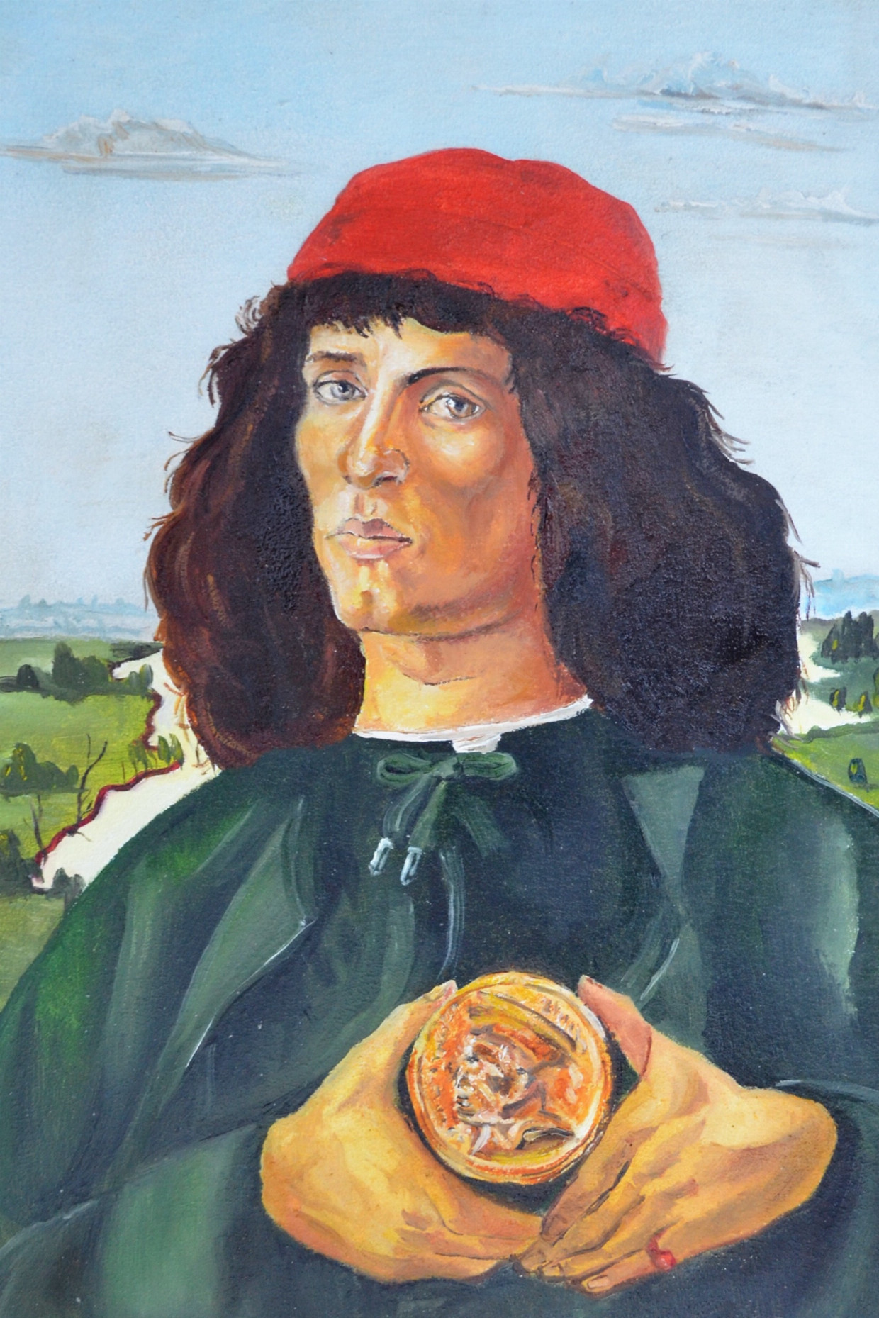 Copy of Sandro Botticelli - Portrait of a Man with a Medal of Cosimo the Elder