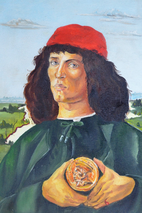 Copy of Sandro Botticelli - Portrait of a Man with a Medal of Cosimo the Elder